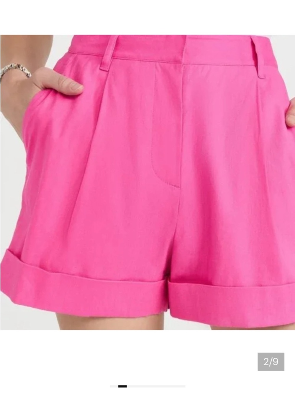 Rag & Bone High-Waist Ivy Pleated Pink Women’s Shorts Sz: 8